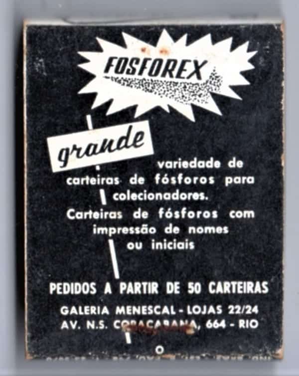 | Casa do Colecionador Caixa De Fosforos - Cantor Francisco Carlos - Fosforex - Rio de Janeiro ( RJ ) - Anos 50