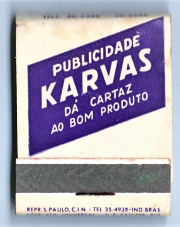 | Casa do Colecionador Caixa De Fosforos - Karvas Publicidade - Painés Luminosos Scotchlite - Anos 50