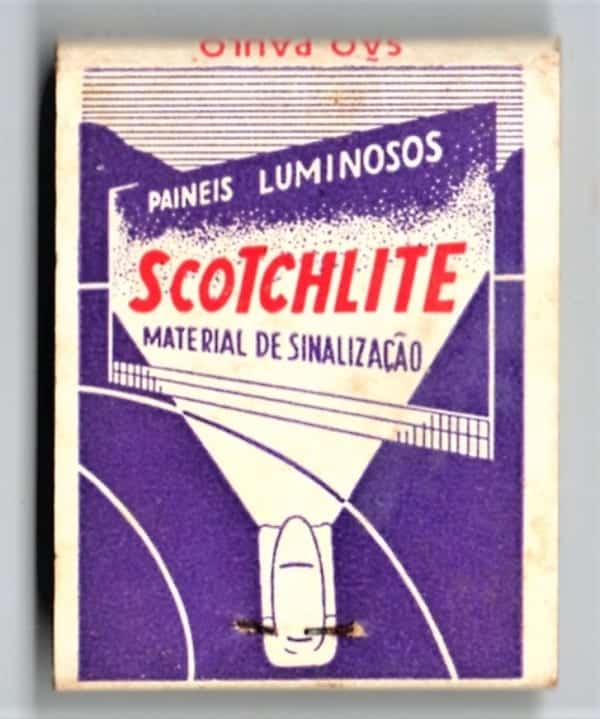 | Casa do Colecionador Caixa De Fosforos - Karvas Publicidade - Painés Luminosos Scotchlite - Anos 50