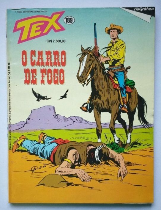 | Casa do Colecionador Tex Nº 189 - O Carro de Fogo (Rio Gráfica) - 1985