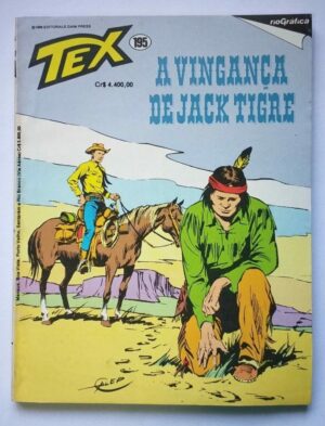 Tex Nº 195 - A Vingança de Jack Tigre (Rio Gráfica) - 1986