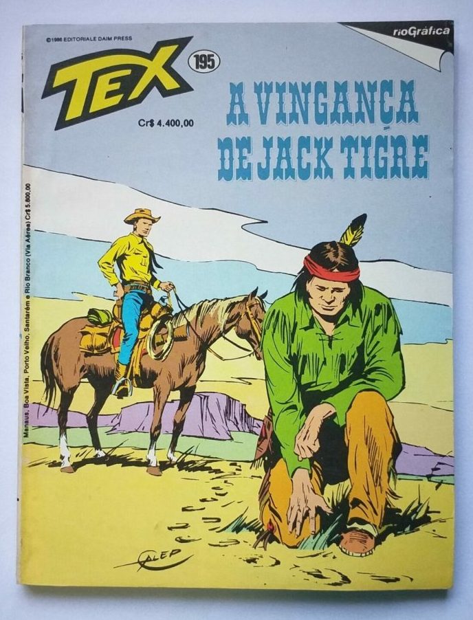 | Casa do Colecionador Tex Nº 195 - A Vingança de Jack Tigre (Rio Gráfica) - 1986