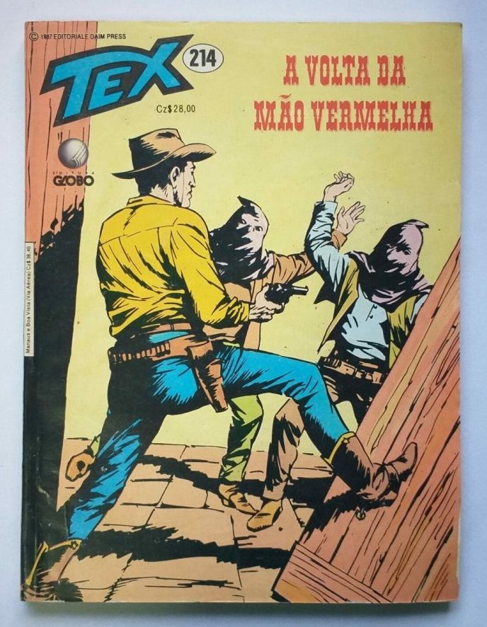 | Casa do Colecionador Tex Nº 214 - A Volta da Mão Vermelha (Editora Globo) - 1987