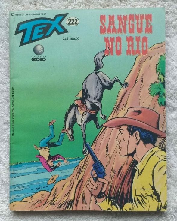 | Casa do Colecionador Tex Nº 222 - Sangue no Rio (Editora Globo) - 1988