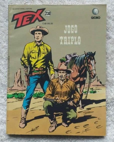 | Casa do Colecionador Tex Nº 230 - Jogo Triplo (Editora Globo) - 1989