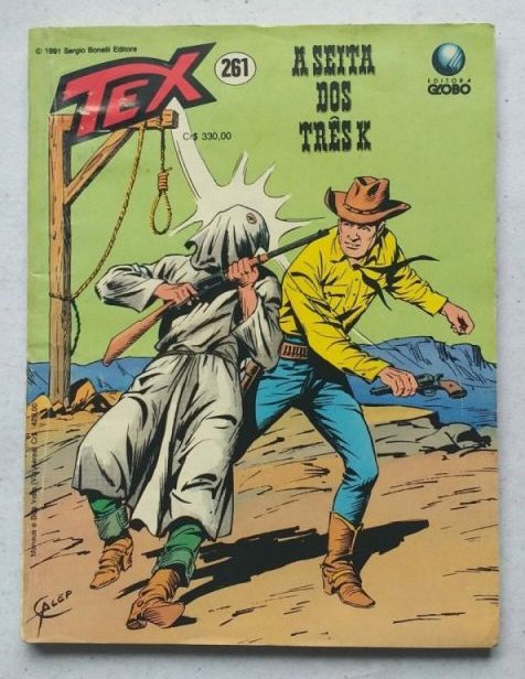 | Casa do Colecionador Tex Nº 261 - A Seita dos Três K (Editora Globo) - 1991