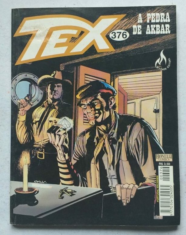 | Casa do Colecionador Tex Nº 376 - A Pedra de Akbar (Mythos Editora - Bonelli Comics) - Fevereiro 2001