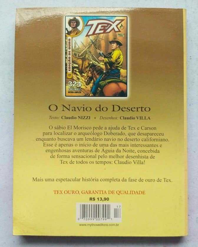 | Casa do Colecionador Tex Ouro Nº 17 - O Navio do Deserto (Mythos Editora - Bonelli Comics) Março 2005