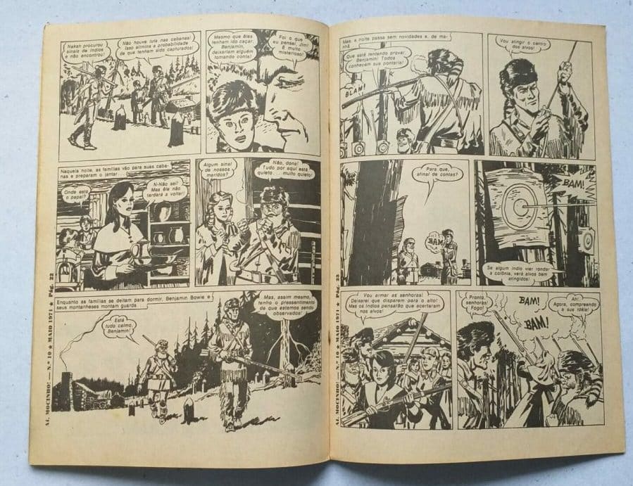 | Casa do Colecionador Aí Mocinho (6ª Série) Nº 10 - Ben Bowie e os Pioneiros (Ebal) Maio 1971