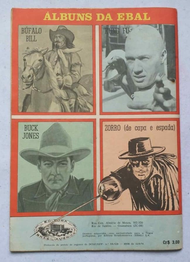 | Casa do Colecionador Álbum de Búfalo Bill Nº 01 - A História de Búfalo Bill (Editora Ebal) Abril 1974