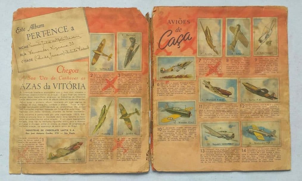 | Casa do Colecionador Álbum de Figurinhas - Azas da Vitória (Chocolates Lacta) 1944 (Completo)
