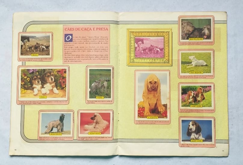 | Casa do Colecionador Álbum de Figurinhas - Cães (Incompleto com 128 fig coladas - SUCATA) 1987