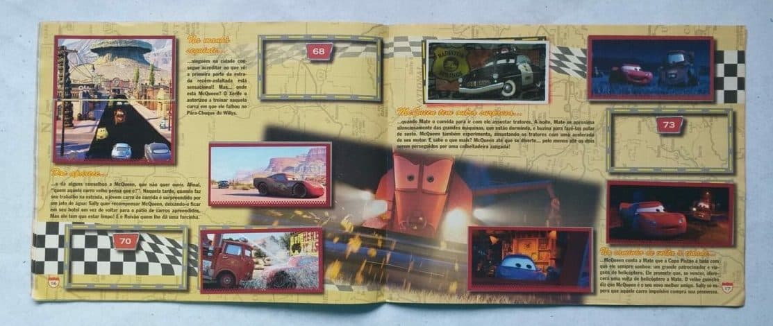 | Casa do Colecionador Álbum de Figurinhas - Carros - Disney - Pixar (Incompleto com 79 fig coladas) 2006
