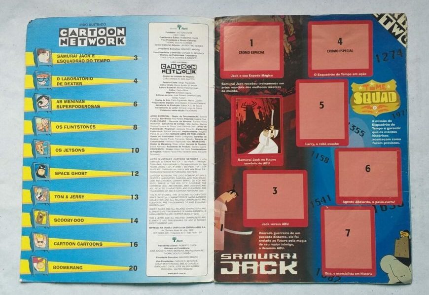 | Casa do Colecionador Álbum de Figurinhas - Cartoon Network (Incompleto com 16 fig coladas) 2002