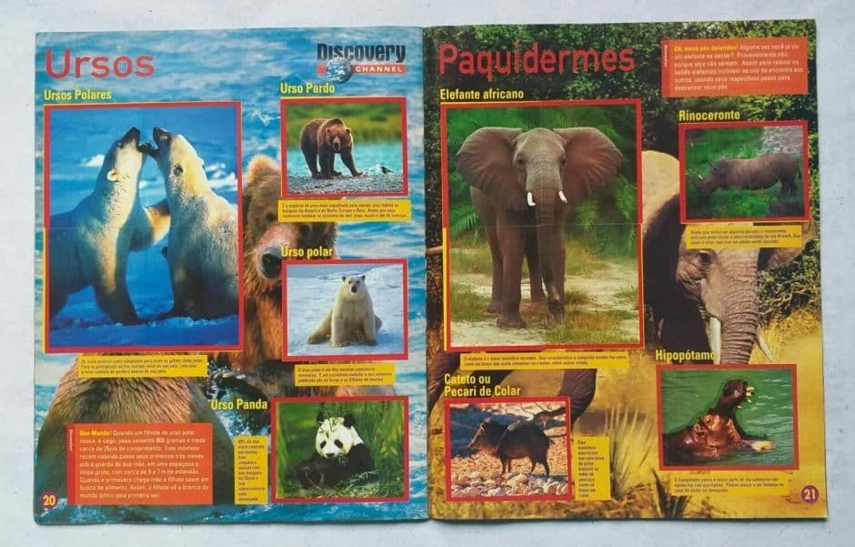 | Casa do Colecionador Álbum de Figurinhas - Explorando o Reino Animal - Discovery Channel (Completo) 2004