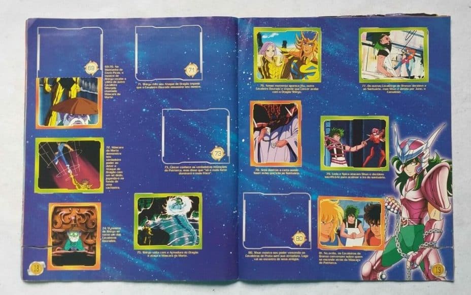 | Casa do Colecionador Álbum de Figurinhas - Os Cavaleiros do Zodíaco (Incompleto com 119 fig coladas - SUCATA) 2004
