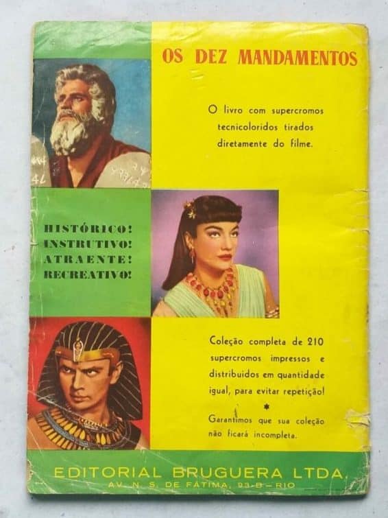 | Casa do Colecionador Álbum de Figurinhas - Os Dez Mandamentos (Completo) 1961
