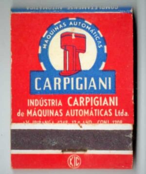 Caixa De Fosforos - Carpigiani - Maquinas de Sorvete - São Paulo ( SP ) - Anos 50