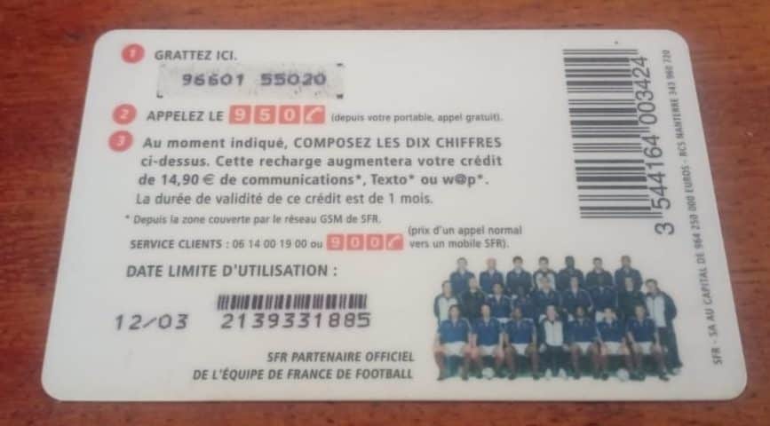 | Casa do Colecionador Cartão França SFR / Serie Futebol / Patrick Vieira