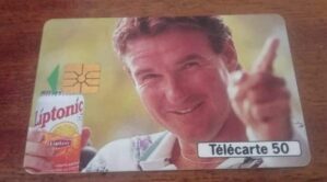Cartão França Telecom / Liptonic / verso escrita vermelha