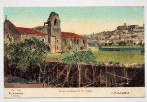 Cartao Postal Antigo - Portugal - Coimbra Antigo Mosteiro de Santa Clara - Anos 1910