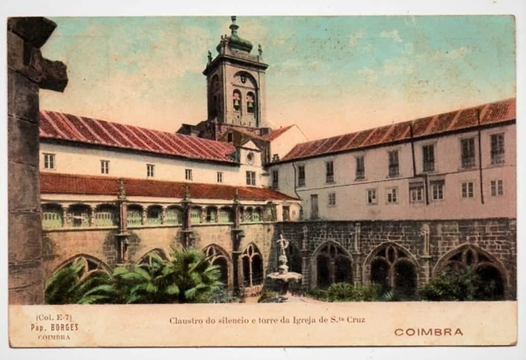 | Casa do Colecionador Cartao Postal Claustro do Silencio e Torre da Igreja de Santa Cruz - Coimbra - Portugal - Anos 20