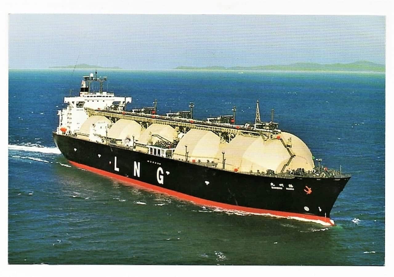 Cartão Postal Navio Banshu Maru - Cargueiro Tanque de Gas NYK Line - Anos 80