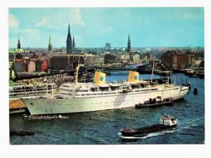 Cartão Postal Navio Gripsholm - Swedish American Line - Anos 60