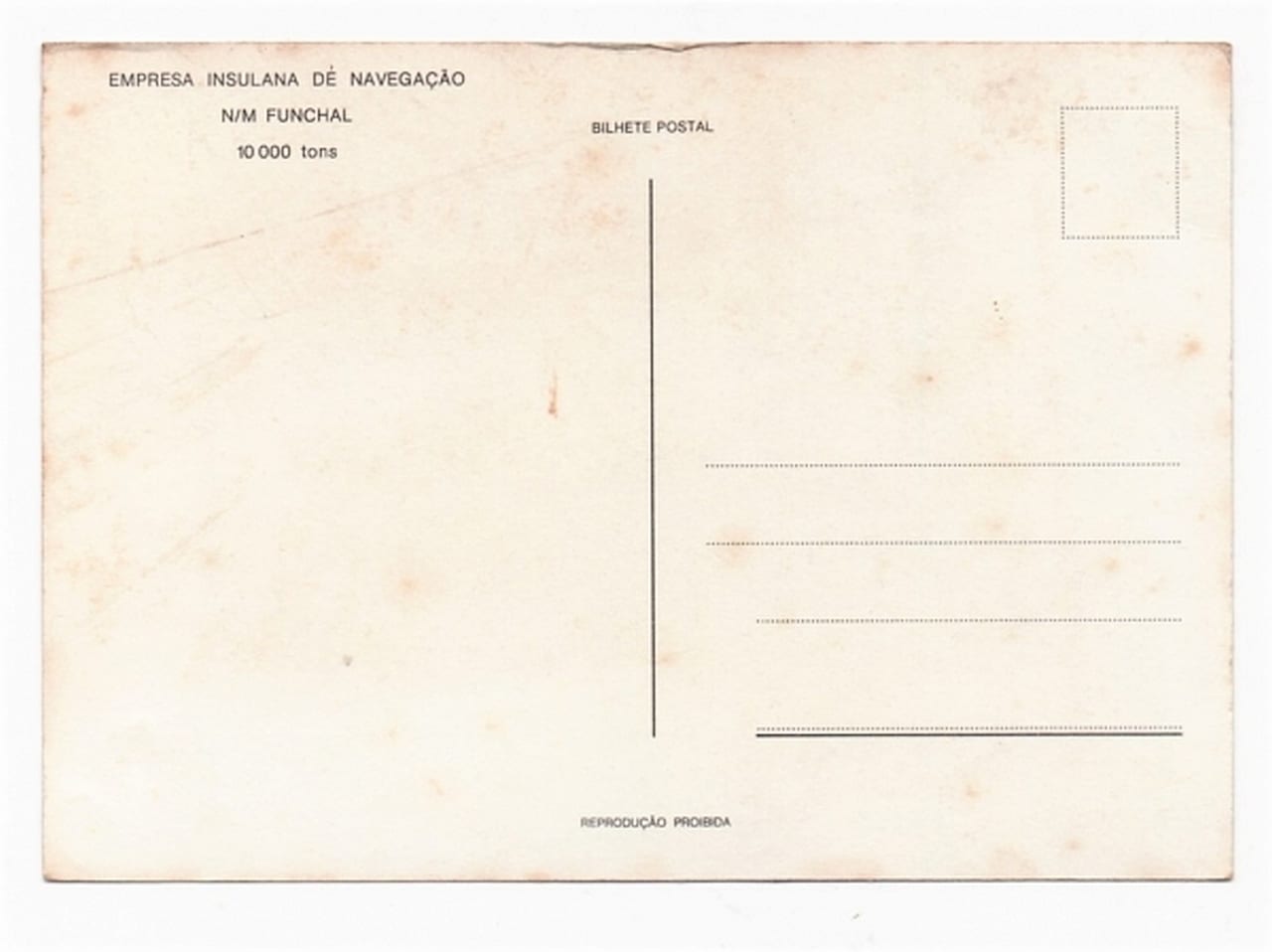 | Casa do Colecionador Cartão Postal Navio N/M Funchal - Empresa Insulana de Navegação - Anos 70