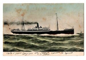 Cartao Postal Navio P. D. Bahia - 1910 - Circulado