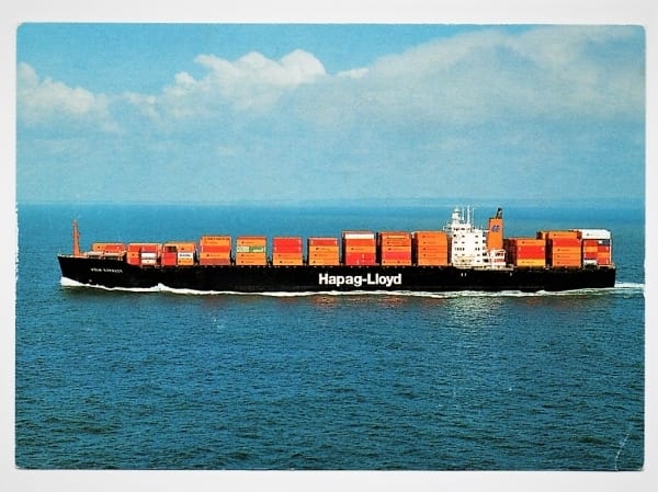 | Casa do Colecionador Cartão Postal Navio Porta Container CMS Koln Express - Hapag Loyd
