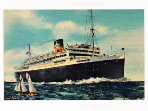Cartão Postal Navio SS Argentina / SS Brazil - Moore McCormack Lines - Anos 40