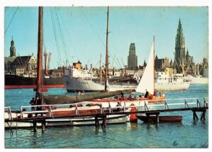 Cartão Postal Navio Torna - Porto de Antuérpia - Anos 60