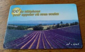 Cartao Pre pago França Telecom / Campo agricola 100 f de telephone