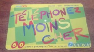 Cartão Pre pago Omnicom / Telephonez Moins Cher