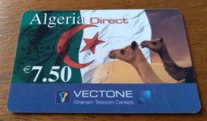 Cartao Pre Pago Vectone Gnanam / Algeria Direct / Bandeira e Camelos