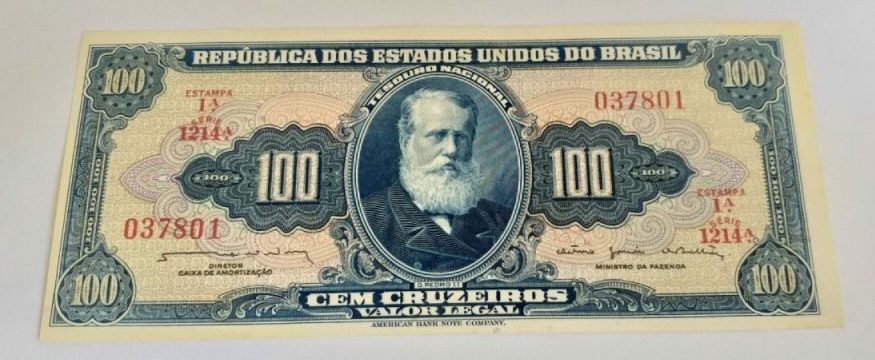 | Casa do Colecionador Cédula C036 - 100 Cruzeiros (Sob) - Série 1474ª - Ano 1964