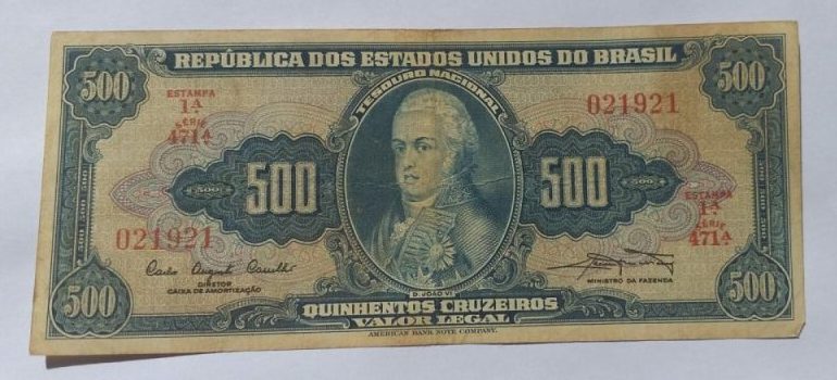 | Casa do Colecionador Cédula C046 - 500 Cruzeiros (MBC) - Ano 1961