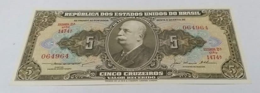 Cédula C068 - 5 Cruzeiros (FE) - Ano 1956