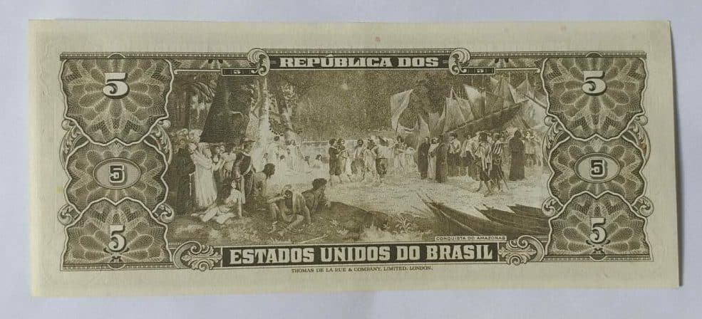| Casa do Colecionador Cédula C070 - 5 Cruzeiros (Sob) - Série 2068ª - Ano 1959