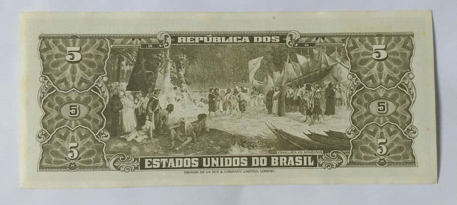 | Casa do Colecionador Cédula C071 - 5 Cruzeiros (Sob) - Série 2350ª - Ano 1962