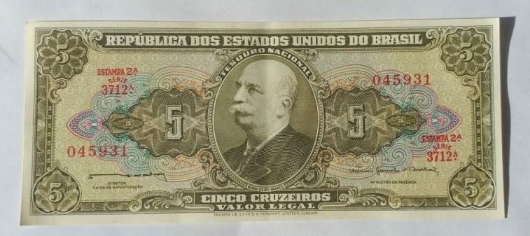 | Casa do Colecionador Cédula C073 - 5 Cruzeiros (Sob) - Ano 1964