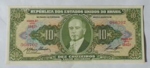 Cédula C080 - 10 Cruzeiros (MBC) - Série 1842ª - Ano 1959