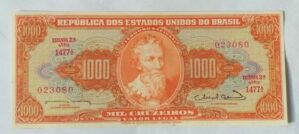 Cédula C106 - 1.000 Cruzeiros (FE) - Ano 1963