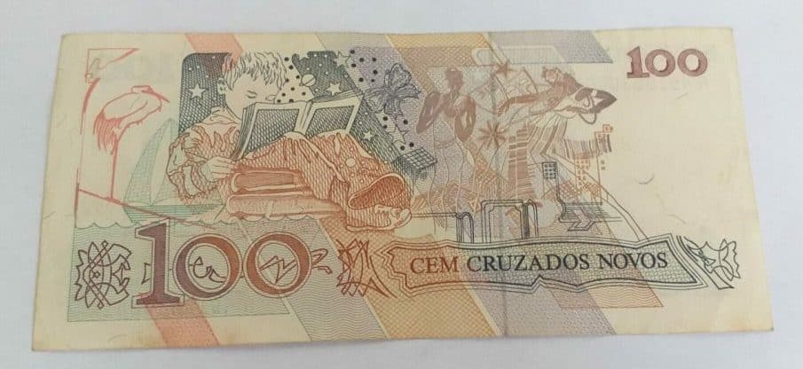 | Casa do Colecionador Cédula C206 - 100 Cruzados Novos (Sob) - Série 4910ª - Ano 1989
