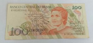 Cédula C206 - 100 Cruzados Novos (Sob) - Série 4910ª - Ano 1989