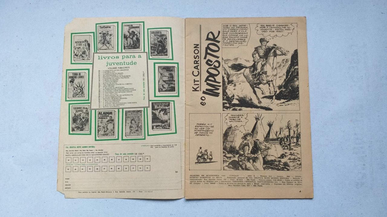 | Casa do Colecionador Cow-Boy Nº 02 (Gráfica Novo Mundo) Janeiro 1966