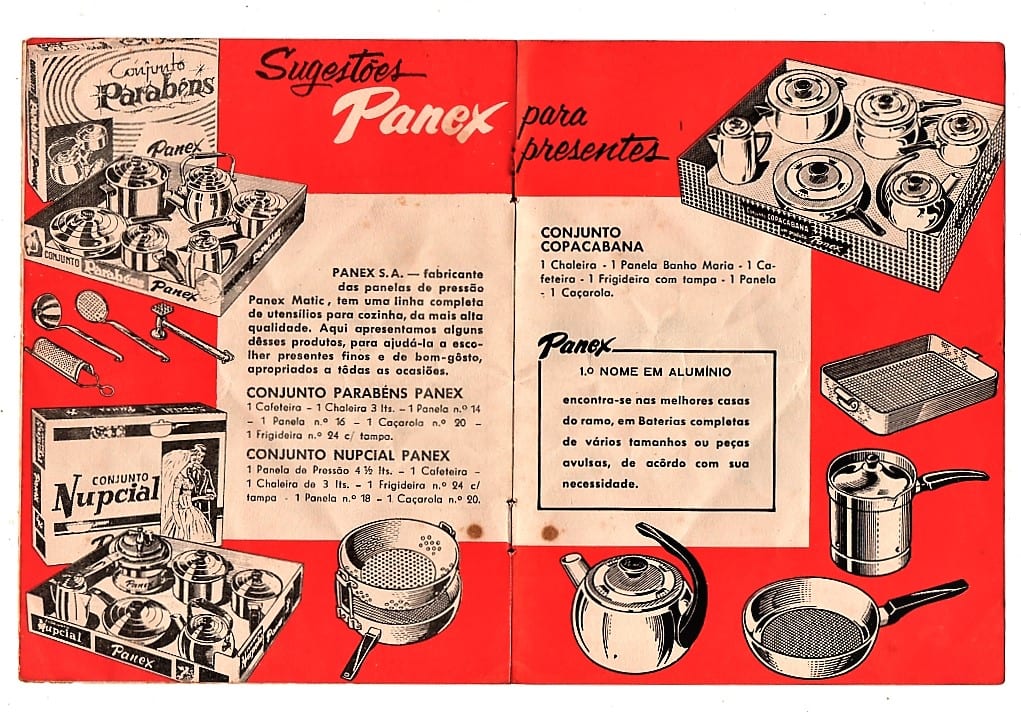 | Casa do Colecionador Livreto Promocional Conjuntos e Panelas de Pressão Panex - Anos 60