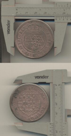 LXXX 1821 B. 70 PÉROLAS E Nº1 DESLOCADO PARA BAIXO.