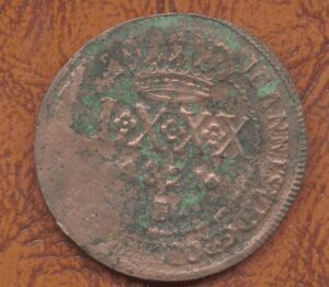 MOEDA DE COBRE LXXX 1821 B XEM XEM .